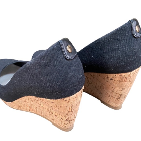 Pegabo black & cork wedges - Picture 3 of 7